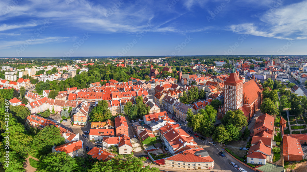 Obraz premium Olsztyn-miasto na Warmii w północno-wschodniej Polsce