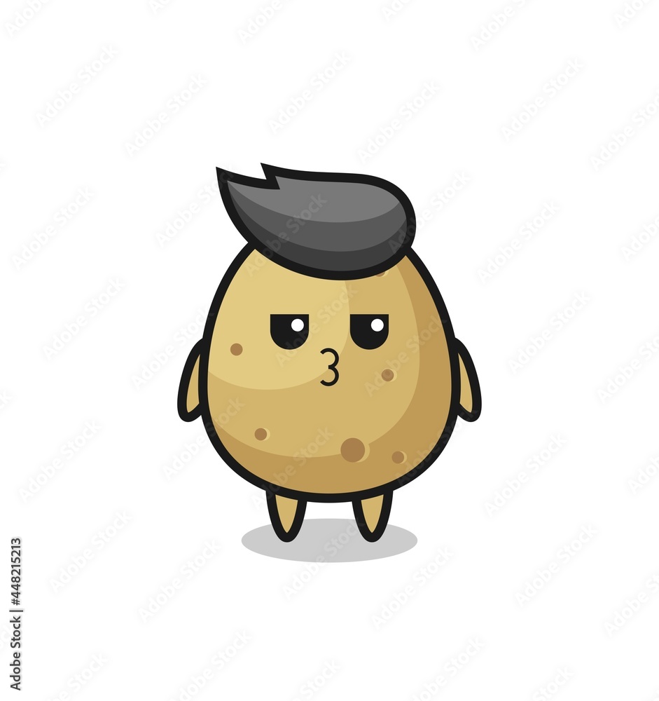 the bored expression of cute potato characters the bored expression of cute potato characters