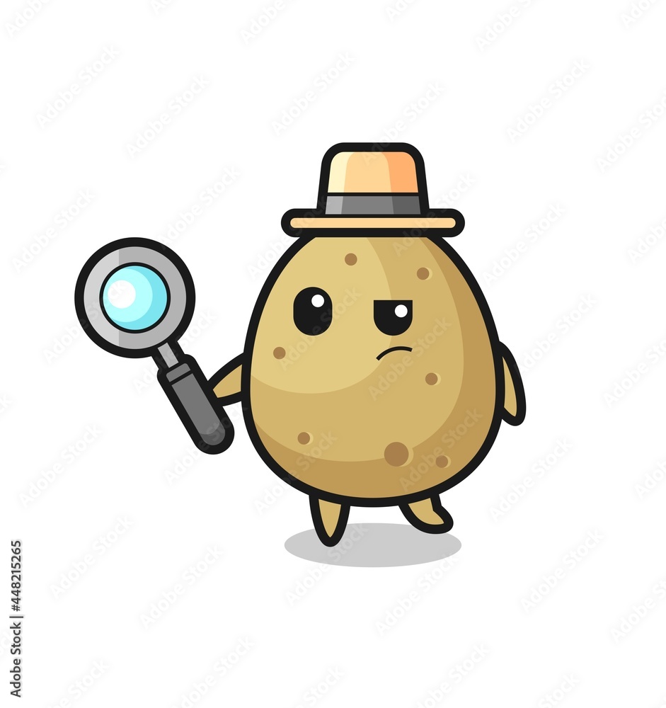 potato detective character is analyzing a case potato detective character is analyzing a case