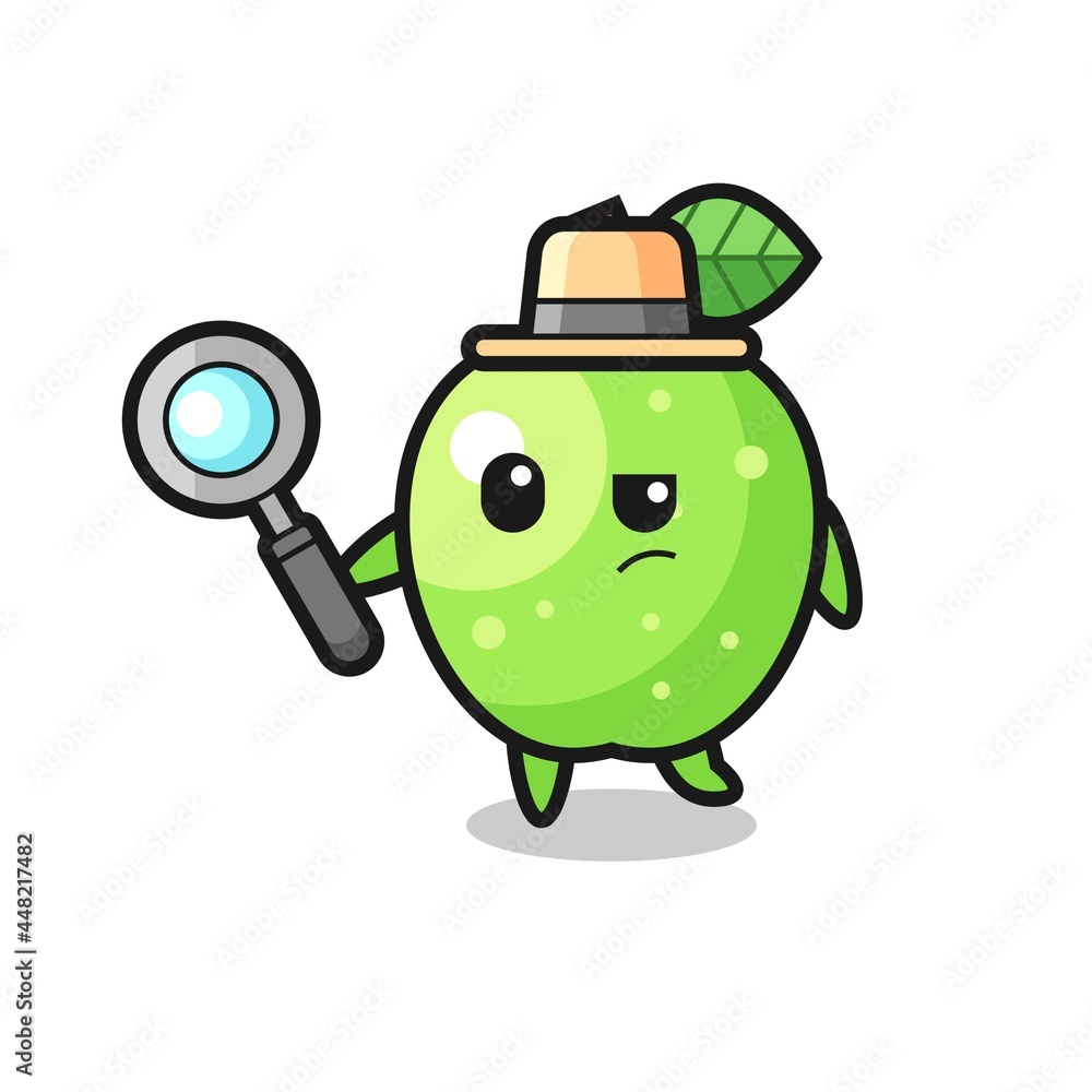 green apple detective character is analyzing a case green apple detective character is analyzing a case