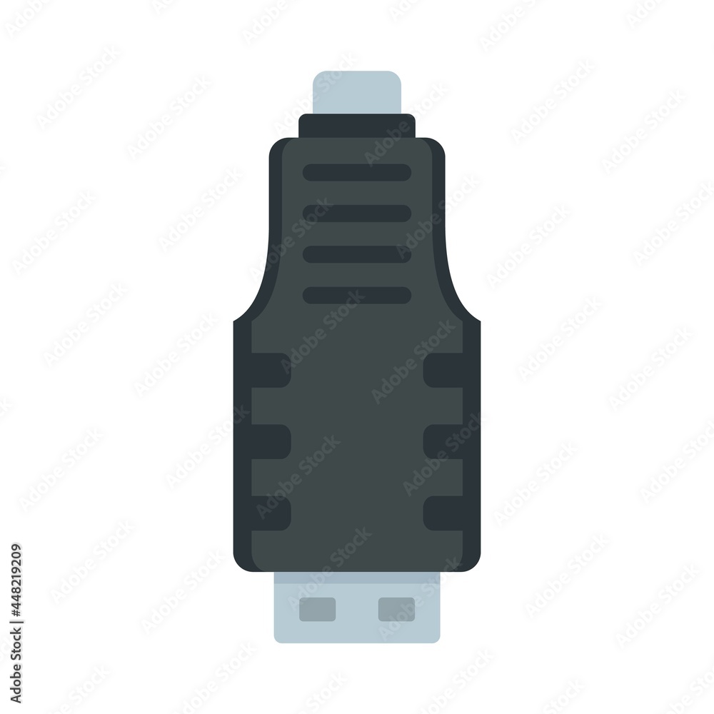 Micro usb adapter icon flat isolated vector Micro usb adapter icon flat isolated vector