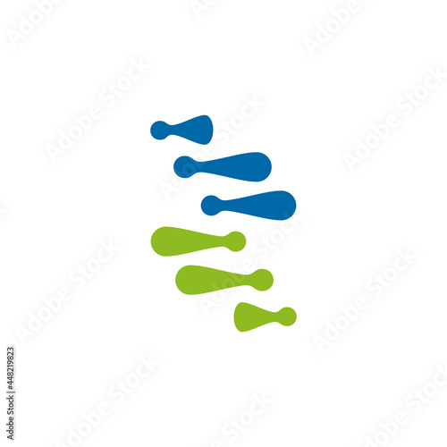 DNA icon logo design template