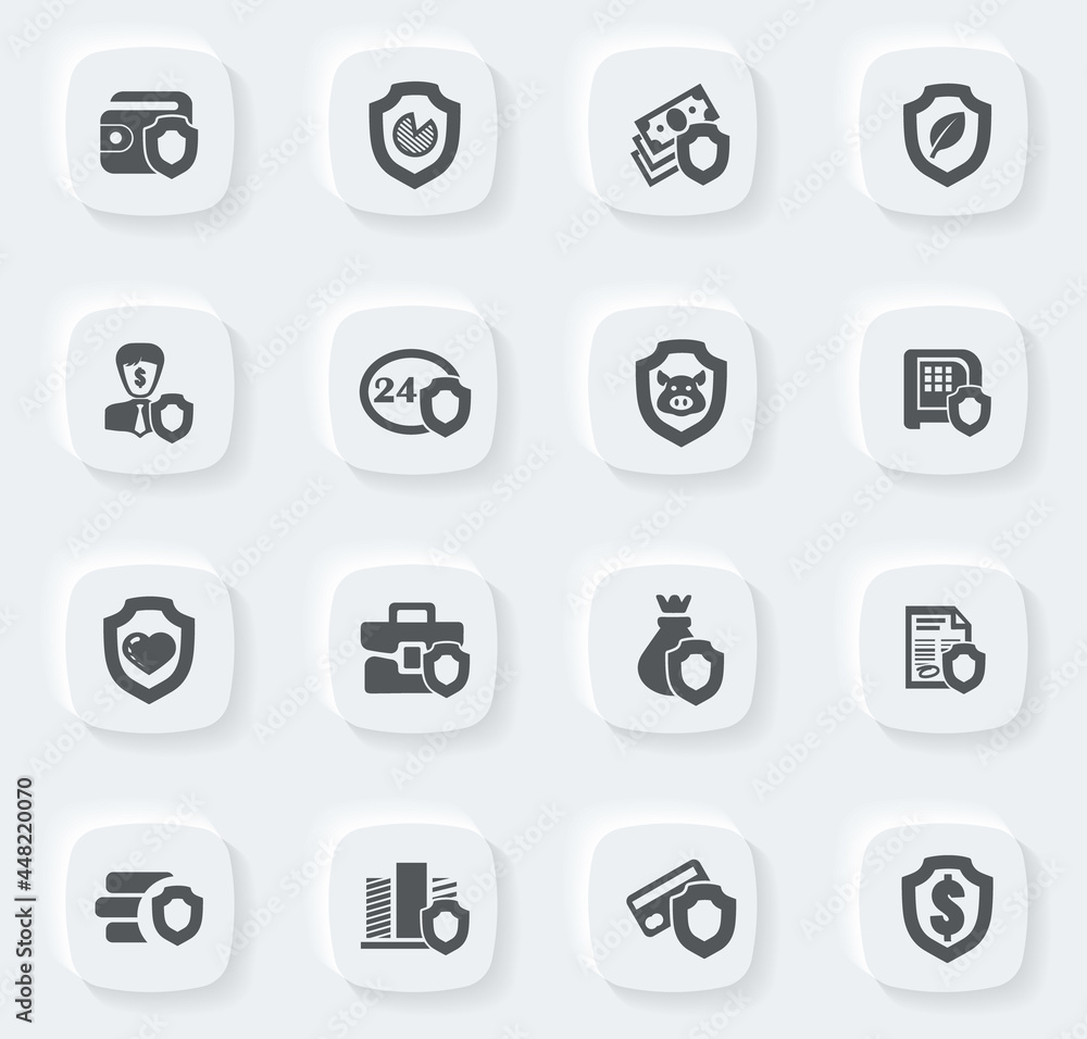 Insurance icons set Insurance icons set