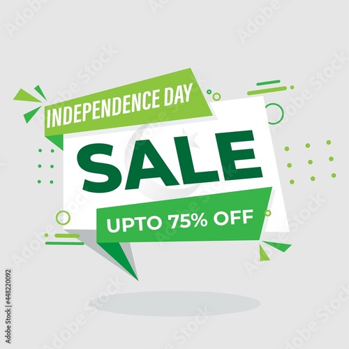 vector illustration for Pakistan independence day sale banner
