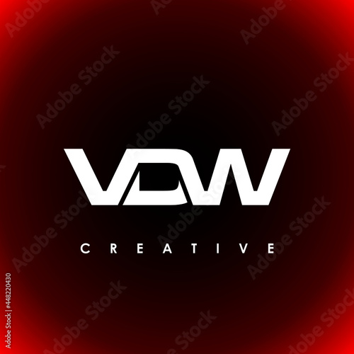 VDW Letter Initial Logo Design Template Vector Illustration