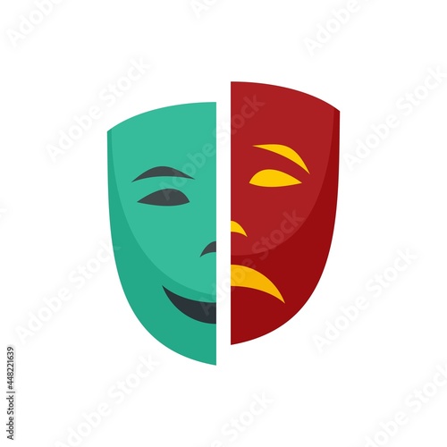 Personality disorder icon flat isolated vector