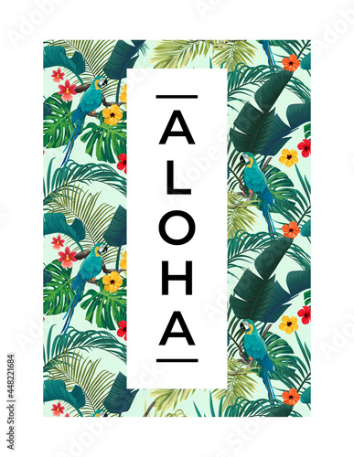 Summer tropical background ...
