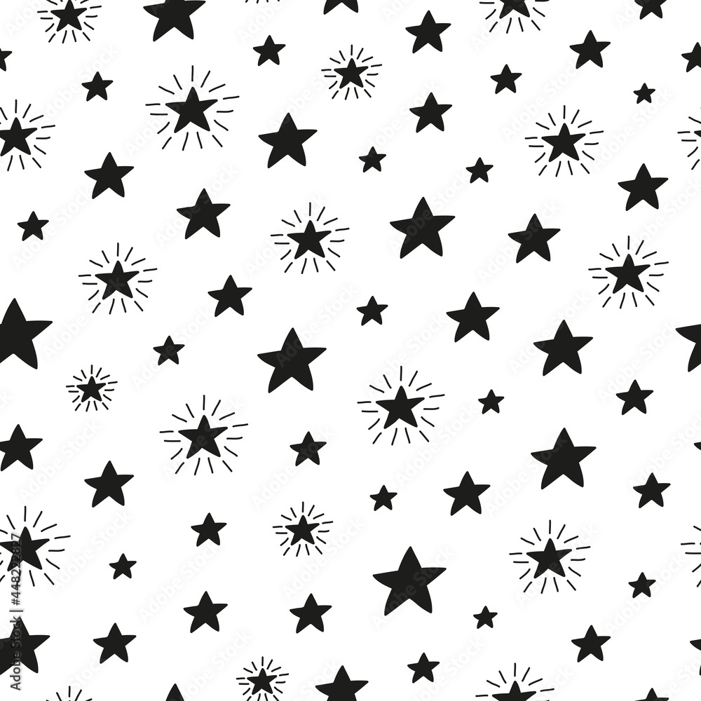 Seamless pattern with stars. Seamless pattern with stars.