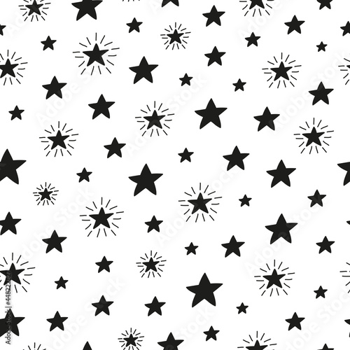 Seamless pattern with stars. © Minur