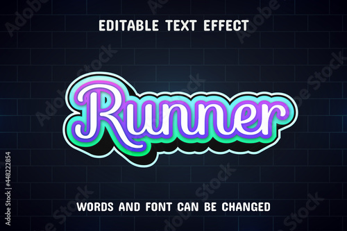 Runner text - editable text effect