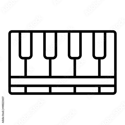 Piano Vector Line Icon Design