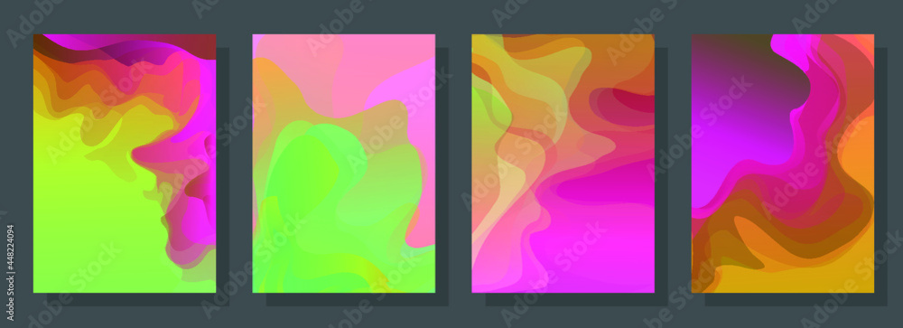 Abstract geometric pattern background for brochure cover design. Blue, yellow, red, orange, pink and green vector banner template Abstract geometric pattern background for brochure cover design. Blue, yellow, red, orange, pink and green vector banner template