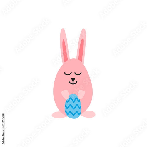 Doodle bunny egg icon.