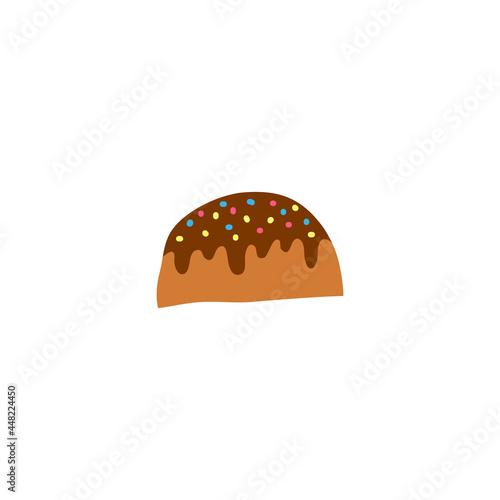 Doodle Easter kulich cake or Christmas panettone.