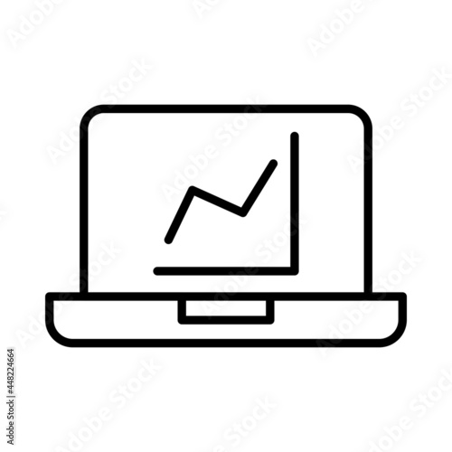 Monitoring Vector Line Icon Design