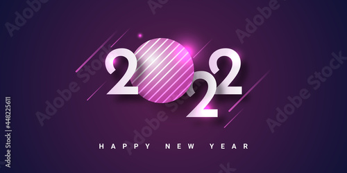 Hapyy new year 2022 background, illustration template design photo