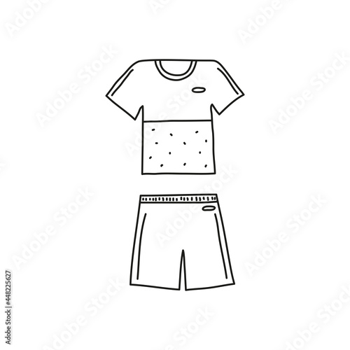 Doodle big tennis sportswear.