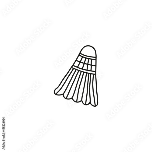 Doodle shuttlecock icon.