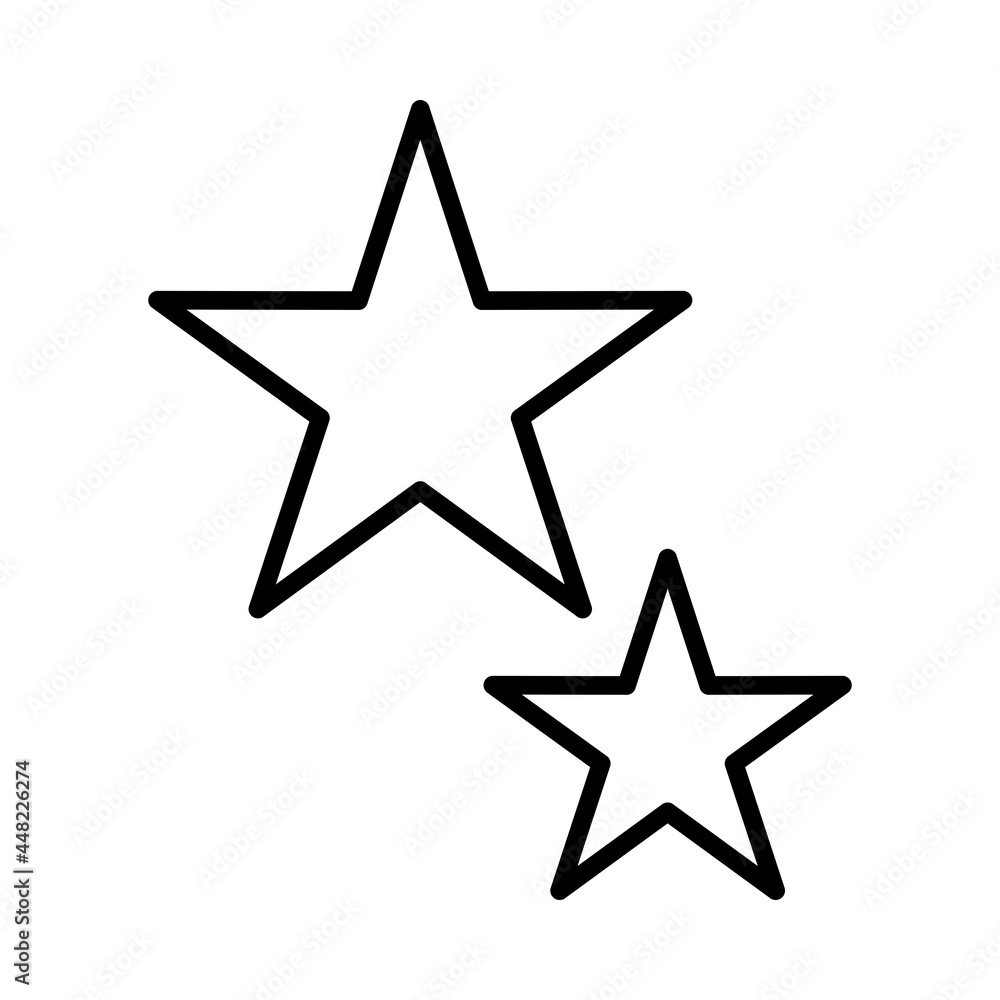 Star Vector Line Icon Design