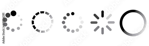 Loading icons set. Load. Load bar collection. loading icons on white background