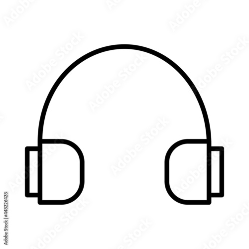 Headphones Vector Line Icon Design