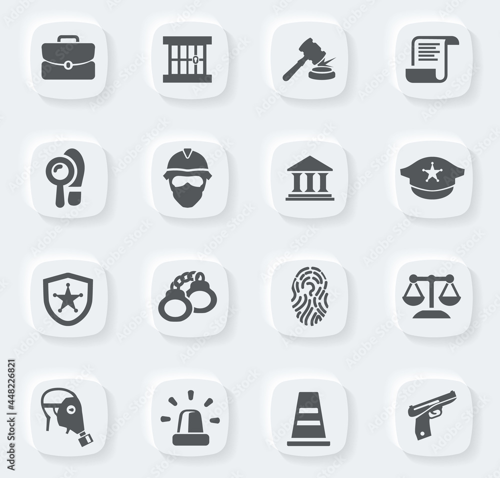Police icons set Police icons set