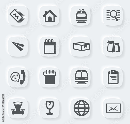 Post service icons set