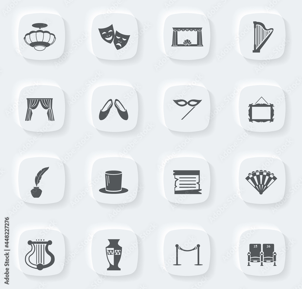 Theater icons set Theater icons set