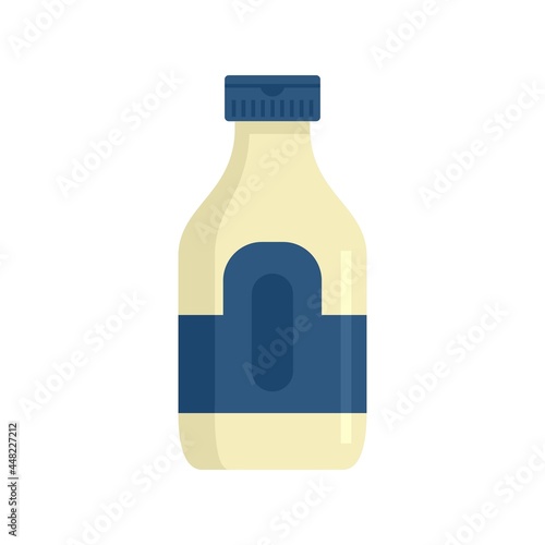 Garlic sauce bottle icon flat isolated vector