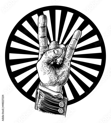 Heavy Metal Rock Music Hand Sign Gesture