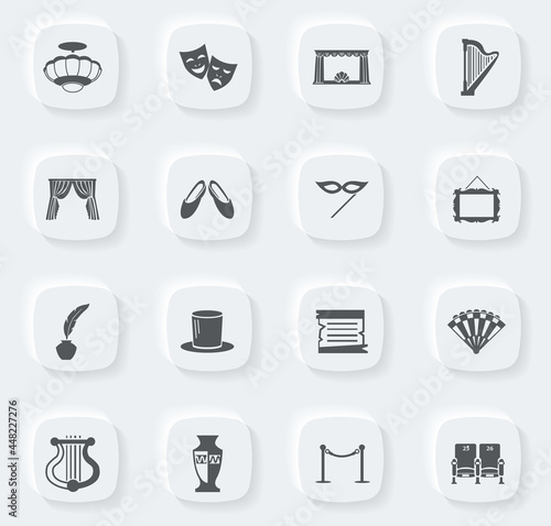 Theater icons set