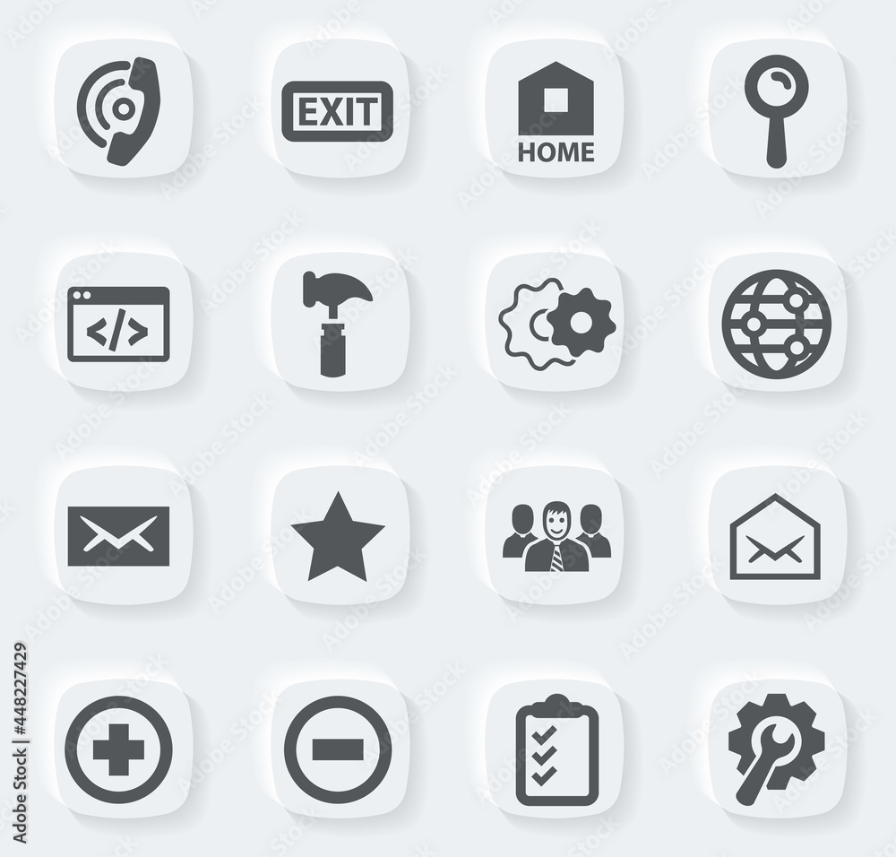 Web tools icons set Web tools icons set