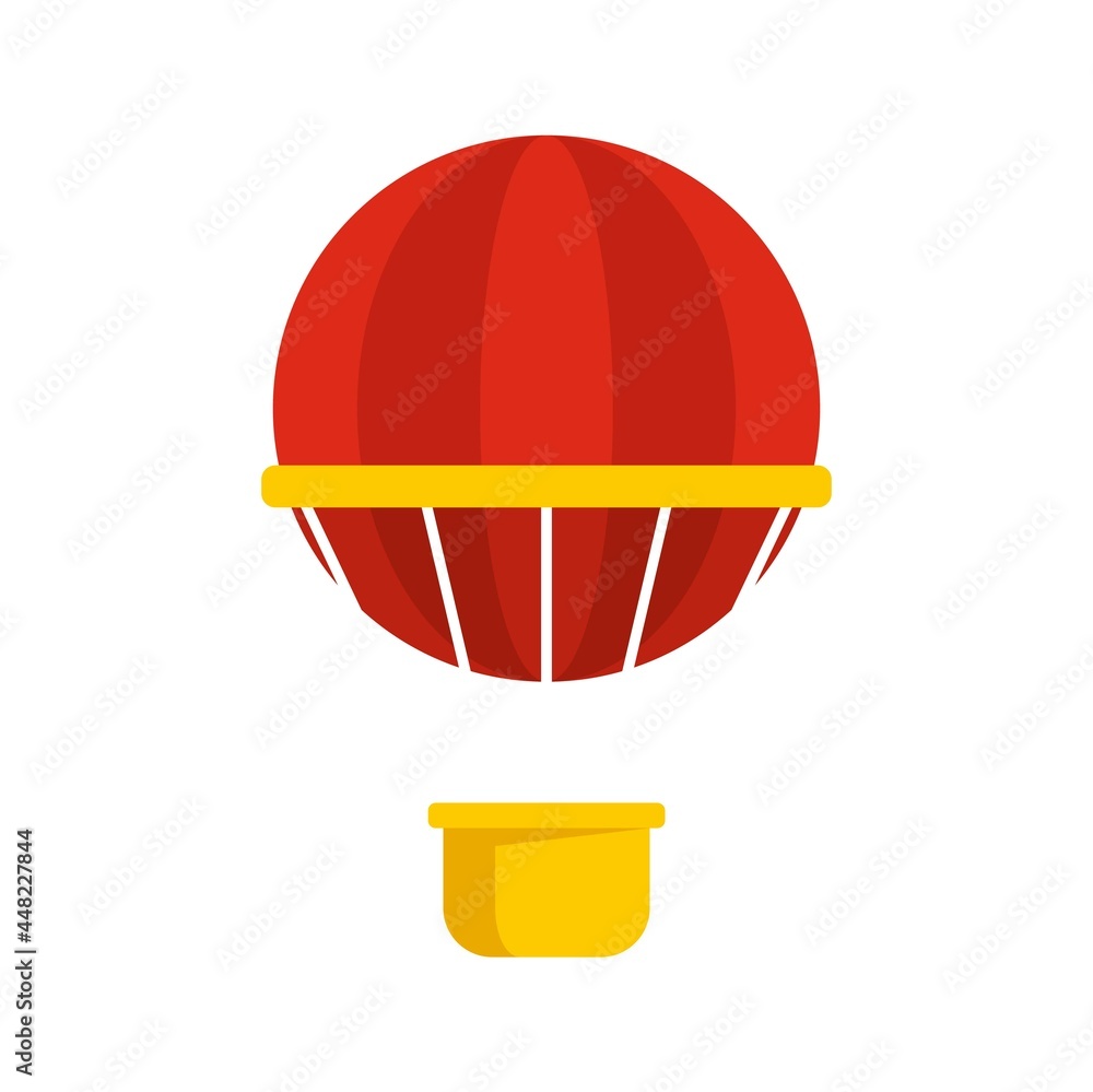 Hot air balloon icon flat isolated vector Hot air balloon icon flat isolated vector