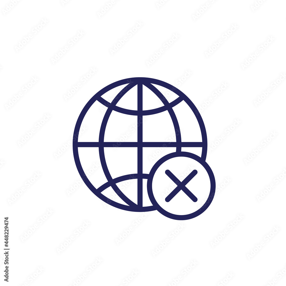 disconnect or offline line icon disconnect or offline line icon