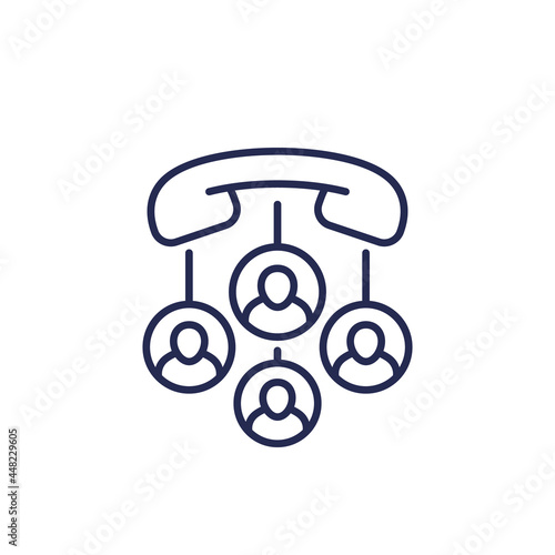 Voip telephony, calls line icon