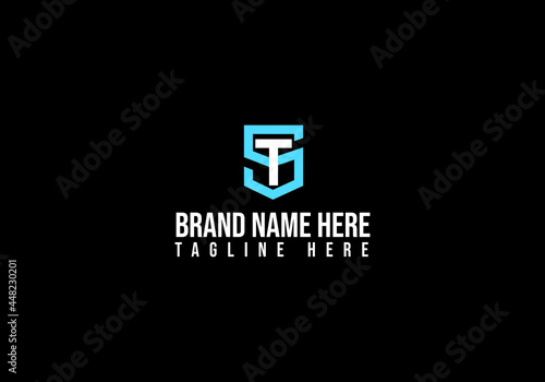 ST letter logo design and minimalist logo design. st logo.
