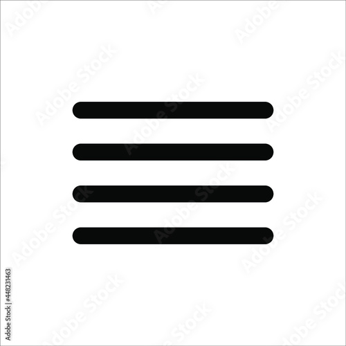 Justify align icon vector isolated on white background
