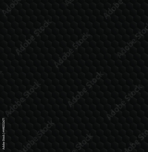 Black honeycomb mosaic. Seamless vector illustration. 