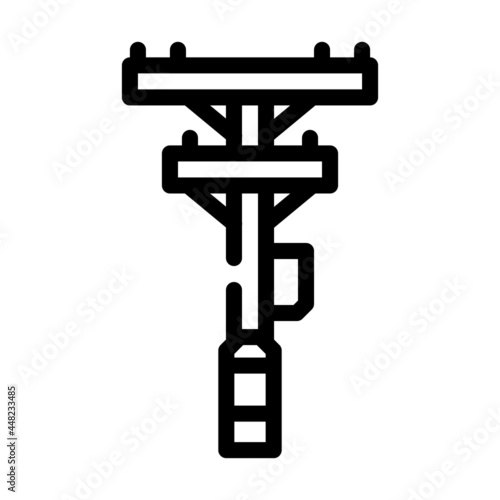 electric poles line icon vector. electric poles sign. isolated contour symbol black illustration