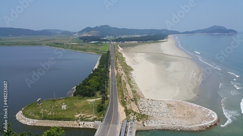 한국 백령도 전망대에서 담은 풍경