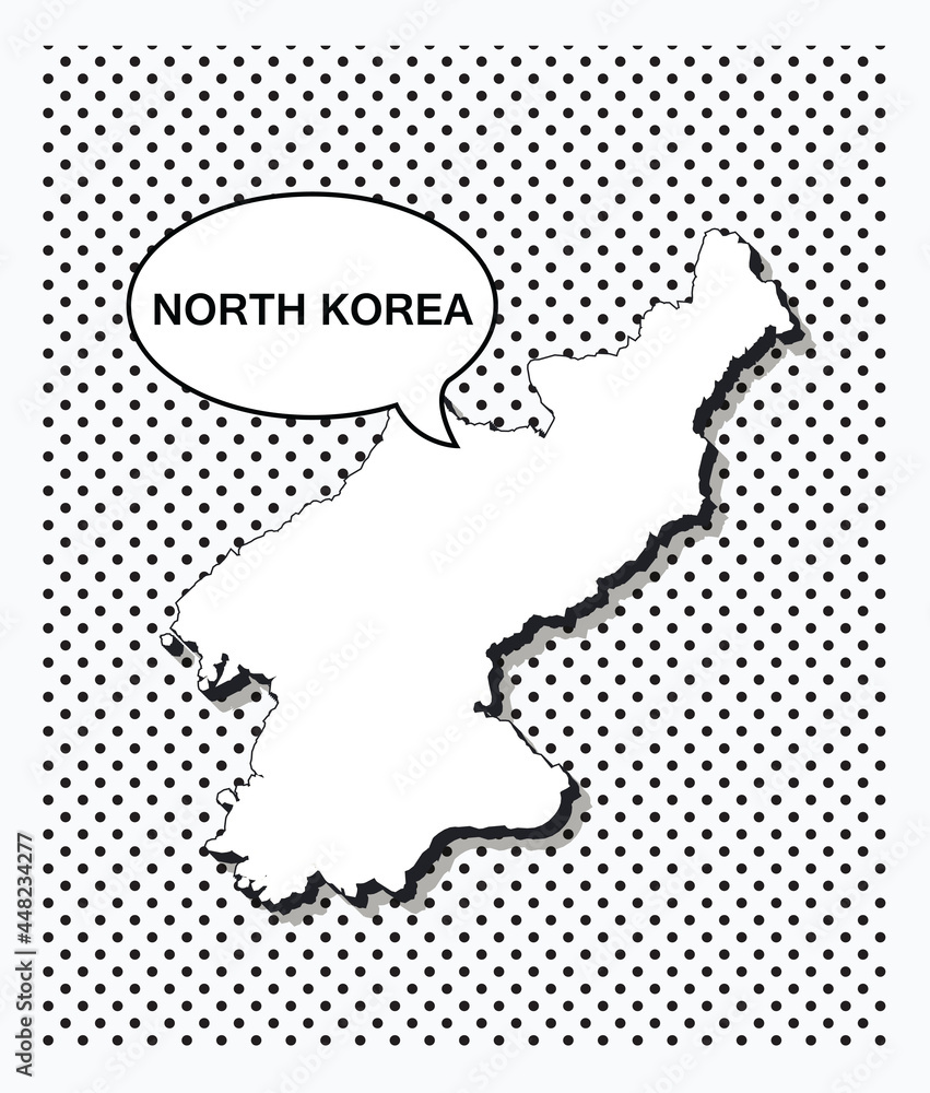 Pop art map of northKorea