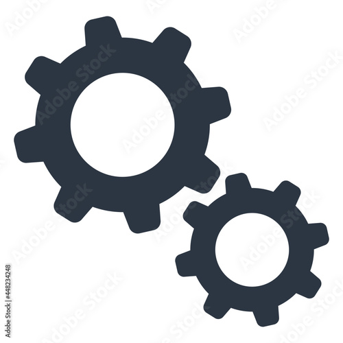 An editable design icon of gears