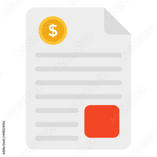 Dollar on paper denoting concept of financial paper