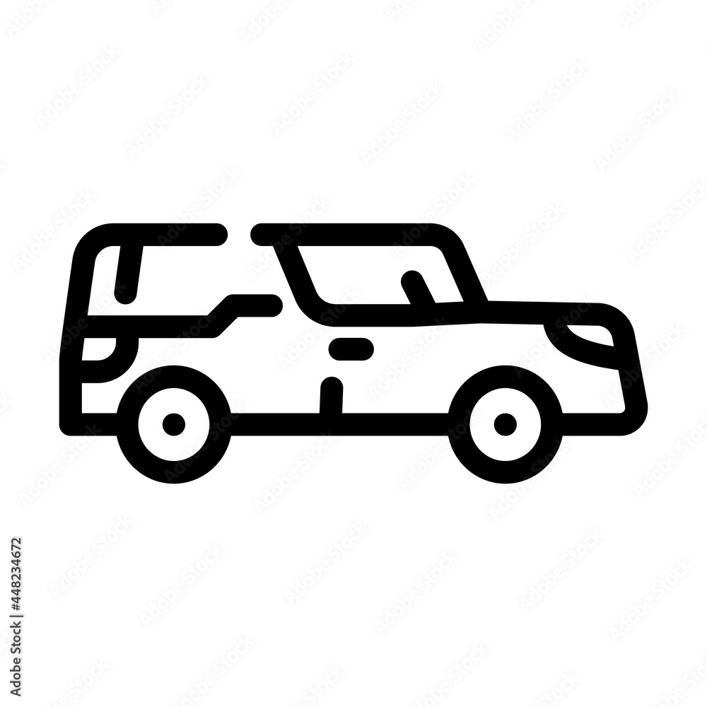 funeral hearse line icon vector. funeral hearse sign. isolated contour symbol black illustration