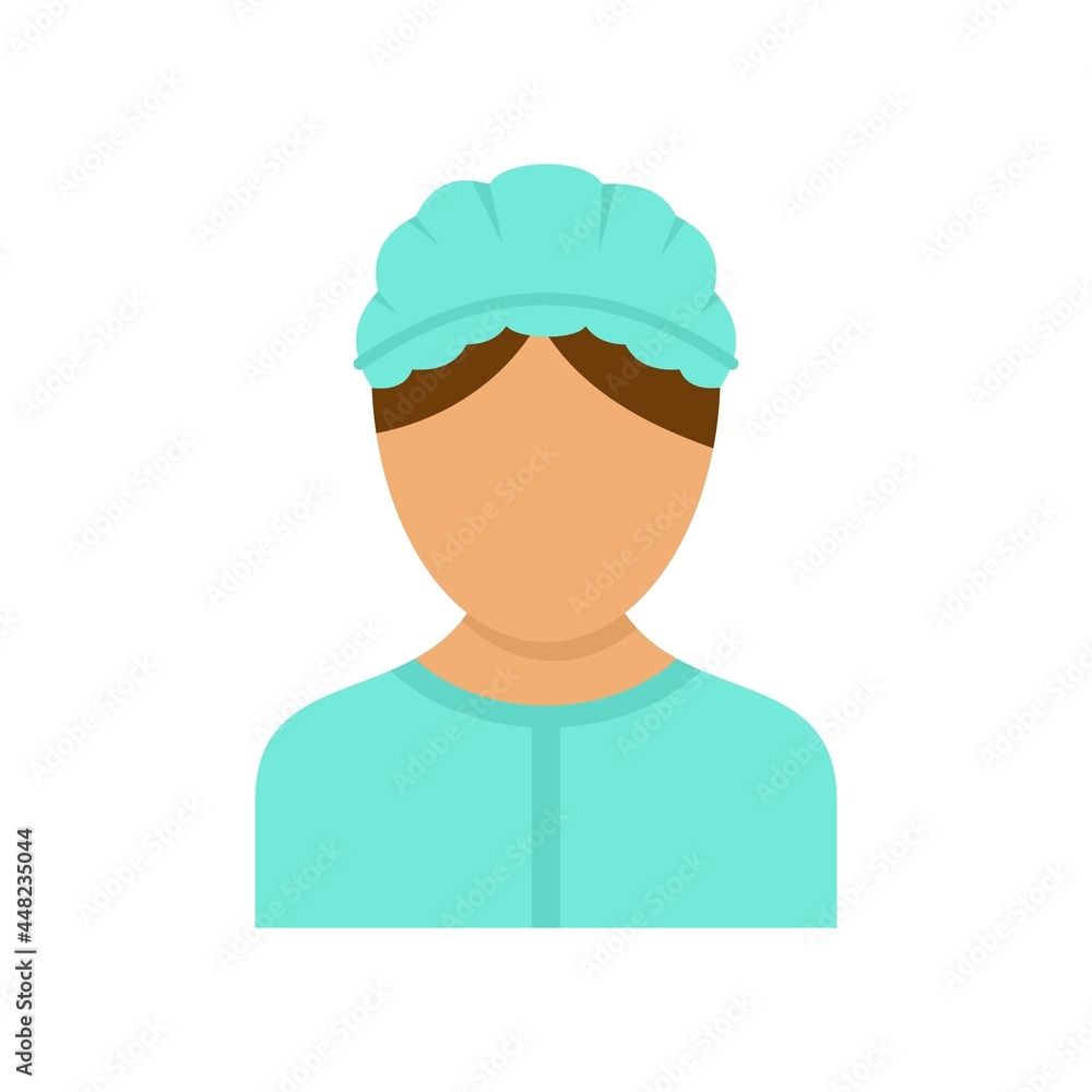Care nurse icon flat isolated vector Care nurse icon flat isolated vector
