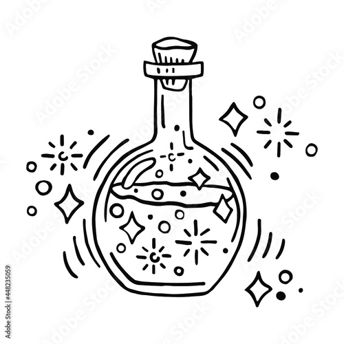 Magic potion. Stock vector illustration.