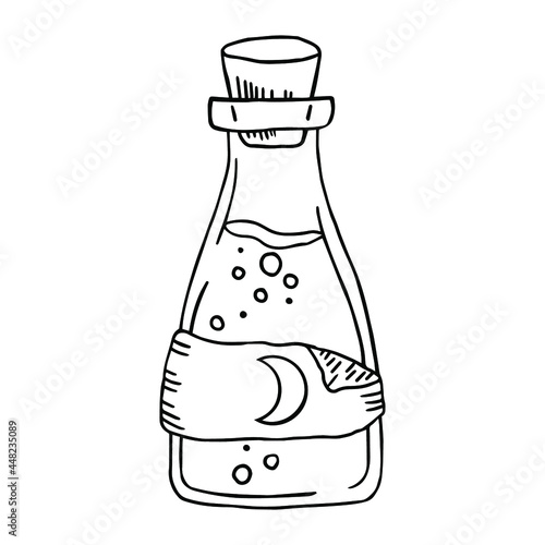 Magic potion. Stock vector illustration.