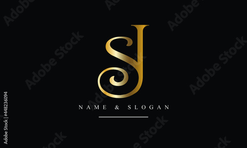 SJ, JS, S, J abstract letters logo monogram