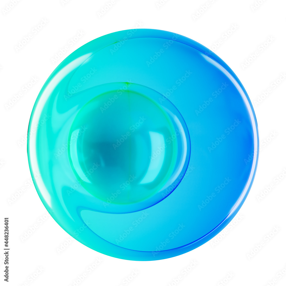 Obraz premium Abstract clear glass bead gradient color isolation background. 3d rendering