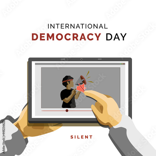 International Democracy Day, design for theme, social issues